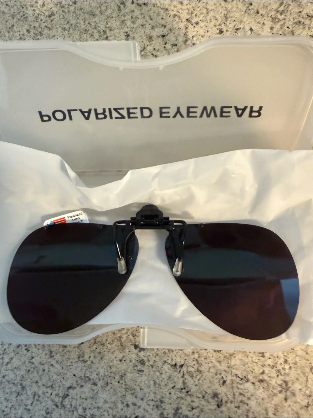 Polarized Clip-On Sunglass Lenses - Mirrored Blue Green